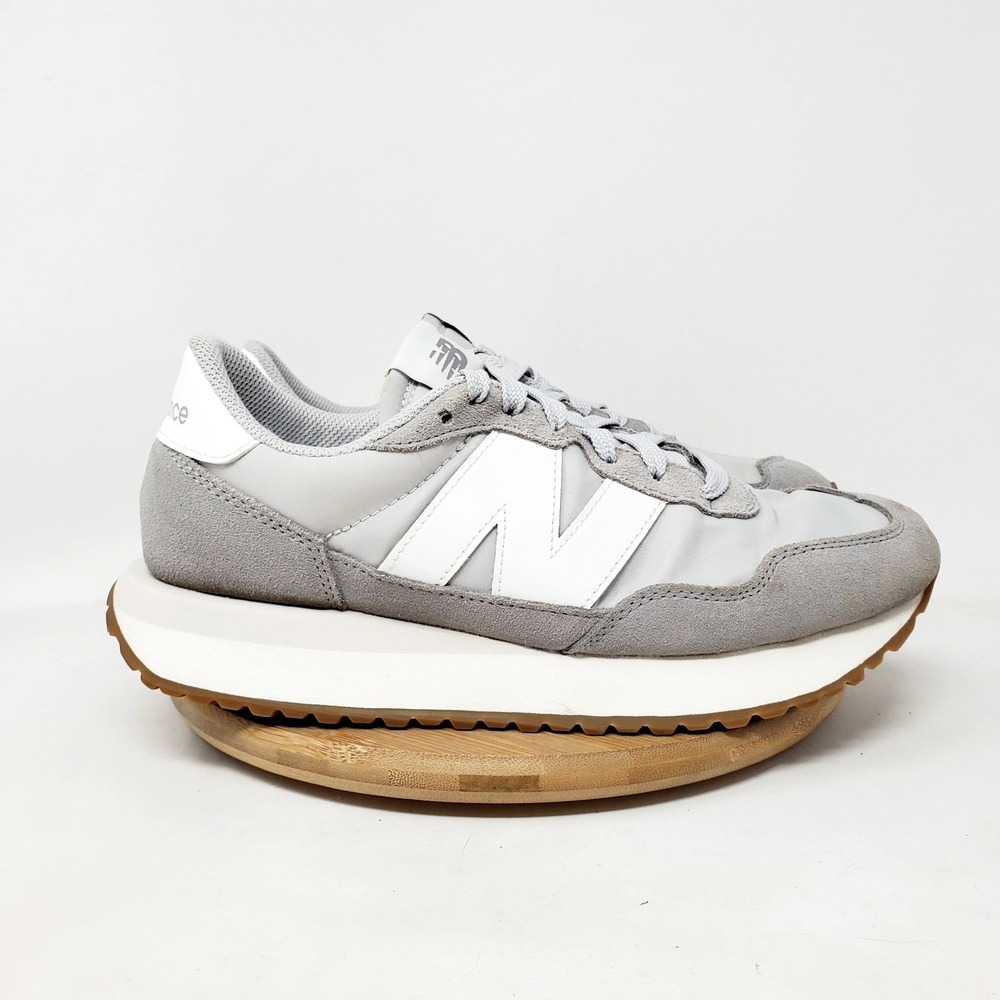New Balance 237 Shoes Womens 9 Retro Sneaker Grey White Chunky Lace Up Low - Picture 7 of 13
